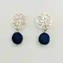 Aretes Espirales De Plata Y Lapislazuli