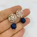 Aretes Espirales De Plata Y Lapislazuli