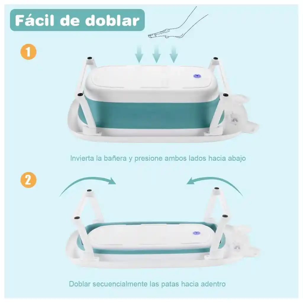 Tina De Baño Plegable Y Portátil Para Bebés