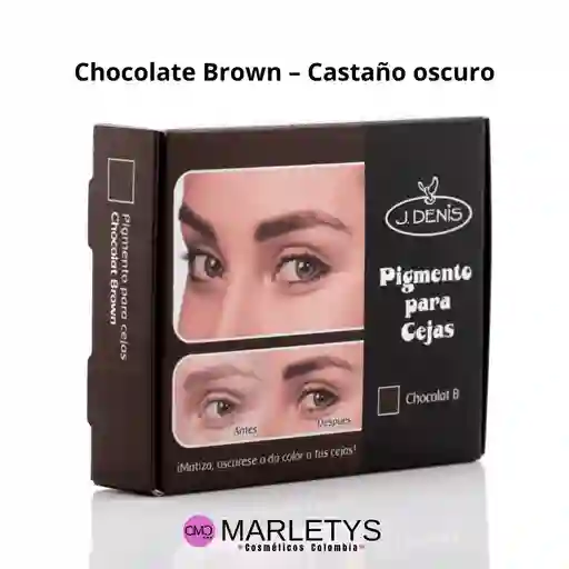 Kit Pigmento Para Cejas J Denis - Tono Chocolate Brown