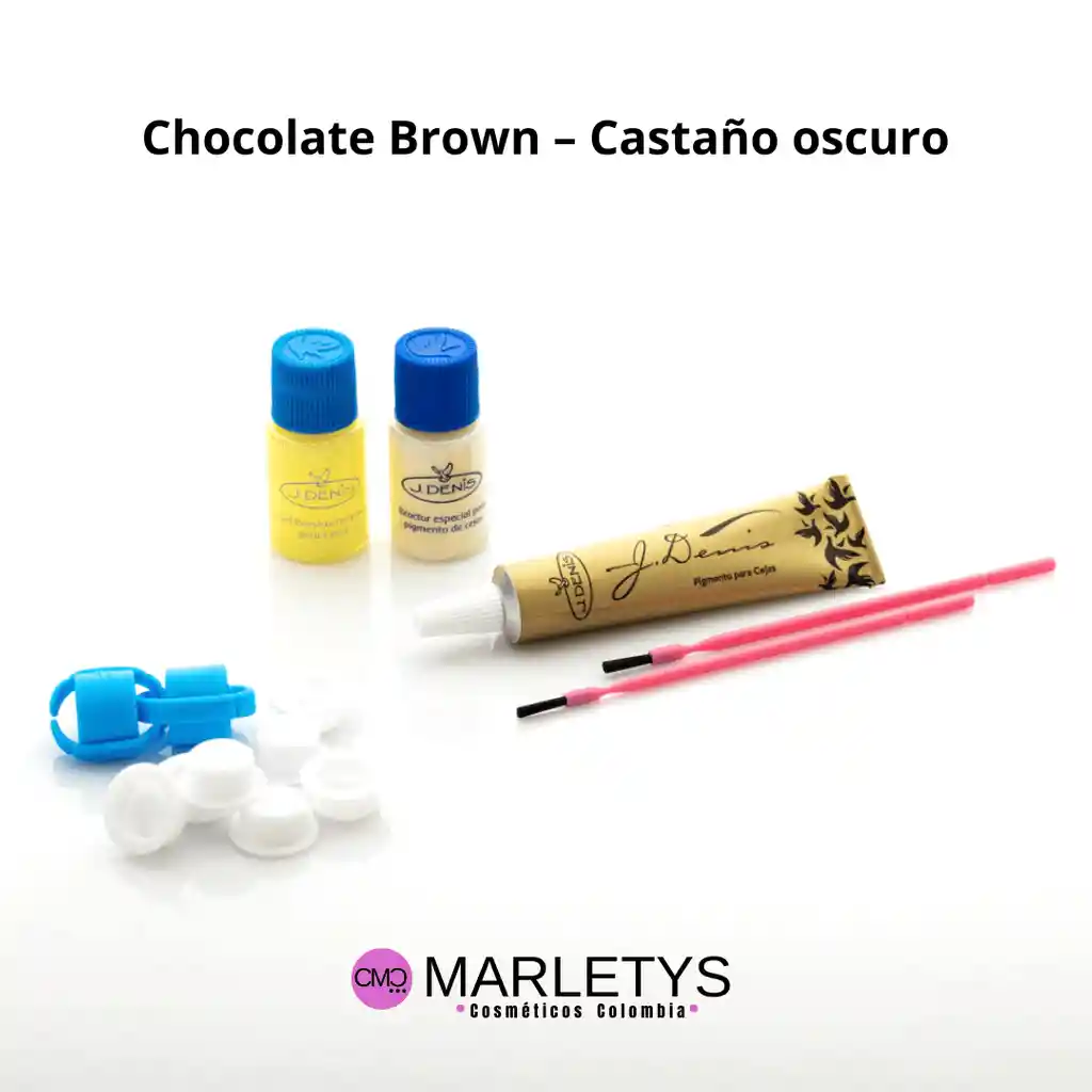 Kit Pigmento Para Cejas J Denis - Tono Chocolate Brown