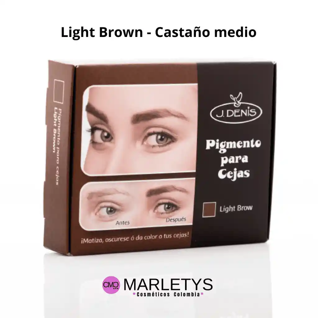 Kit Pigmento Para Cejas J Denis - Tono Light Brown