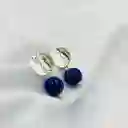 Aretes De Plata Y Piedra Lapislazuli