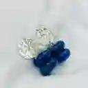 Aretes De Plata Martillada Y Piedras Lapislazuli