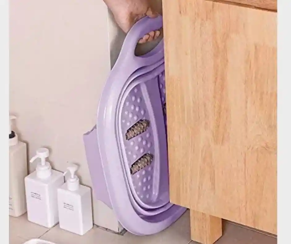 Bañera Para Pies Plegable Con Rodillo Masajeador, Pedicure