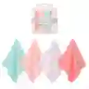 Set En Caja De Babitas Rosa / Verde Menta En Algodón X4 Unidades, Paquete De Toallitas De Diferentes Colores Y Diseños Para Bebés, Hechas En Material Suave Y Absorbente, De Tamaño Ideal Para Llevar A Todos Lados - Hudson Baby