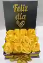Caja Fina De Flores Amarillas