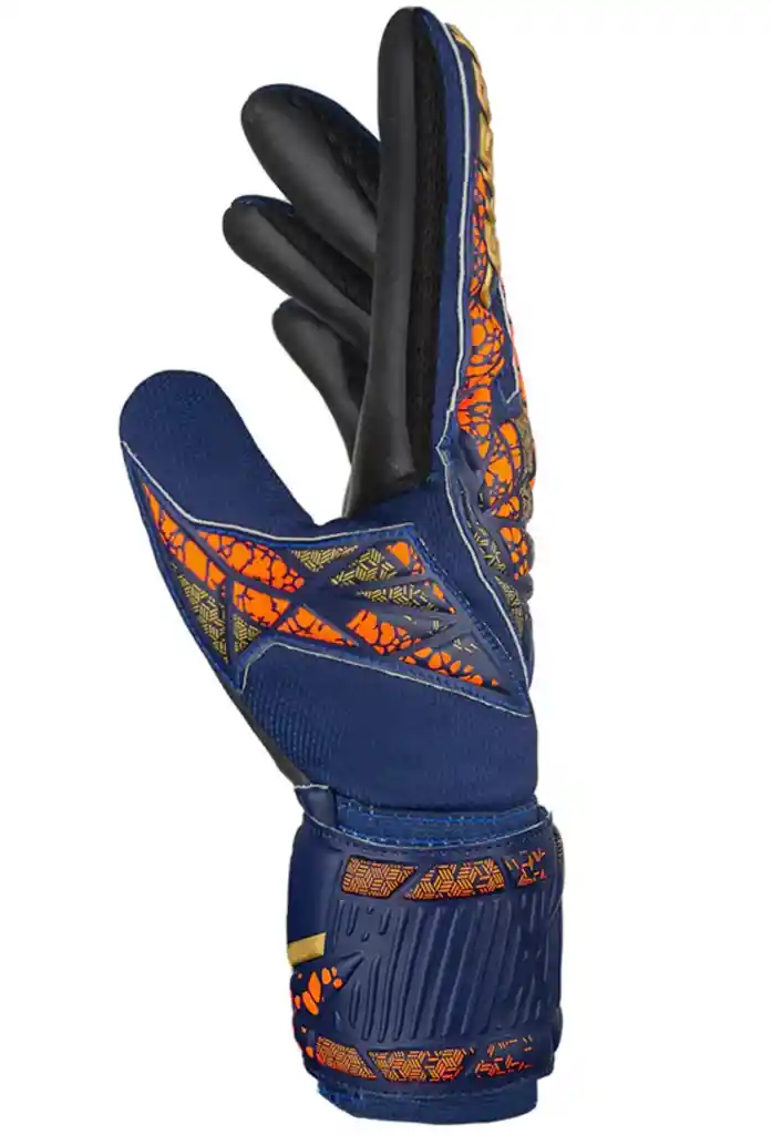 Guantes De Futbol Reusch Attrakt Infinity-4411 /azul-naranja Talla: 10