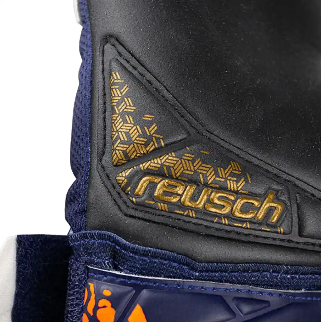 Guantes De Futbol Reusch Attrakt Infinity-4411 /azul-naranja Talla: 10