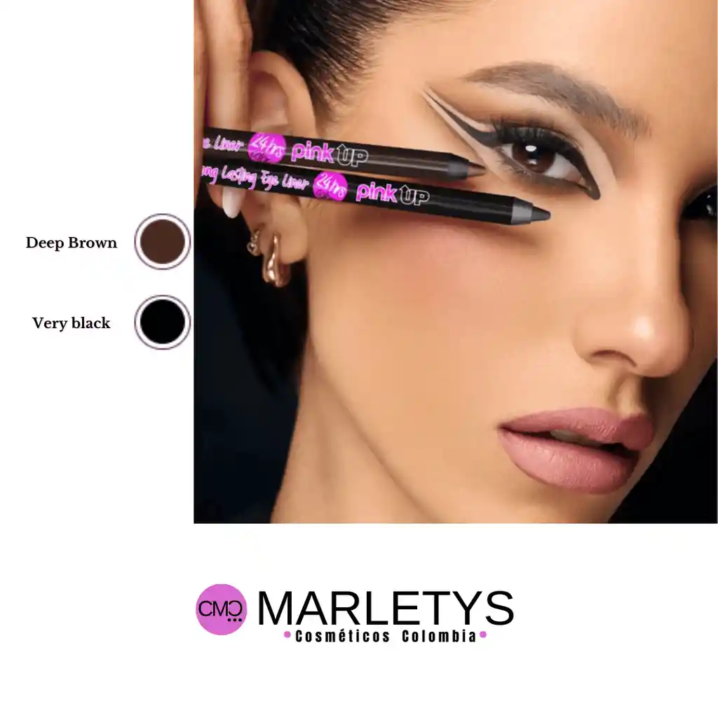 Lápiz Delineador Ojos Pink Up - Tono Very Black