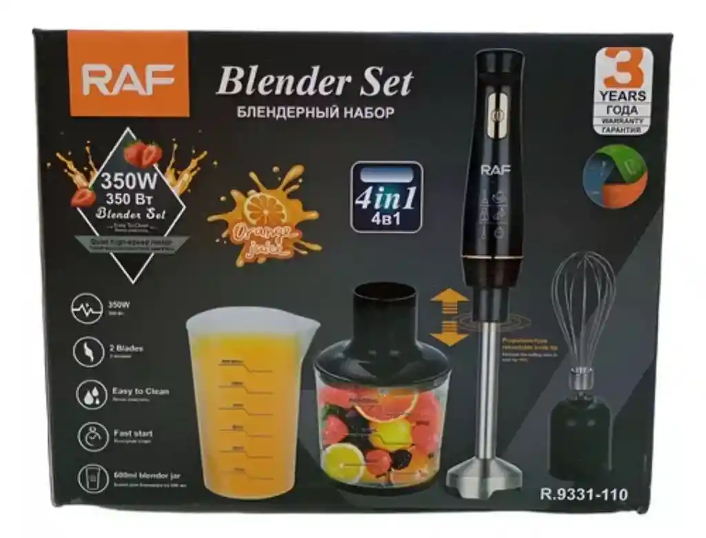 Mixer Batidora Licuadora Multifuncional 4 En 1 Raf R9331-110