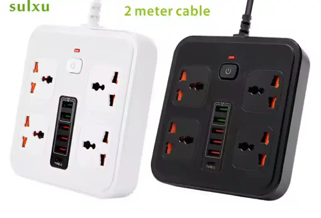 Estabilizador Multitoma De Corriente Regleta 110v Usb Y Usb-c