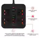 Estabilizador Multitoma De Corriente Regleta 110v Usb Y Usb-c
