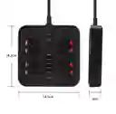 Estabilizador Multitoma De Corriente Regleta 110v Usb Y Usb-c