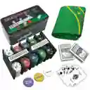Set De Poker Tipo Casino Texas Hold Fichas Cartas Tapete