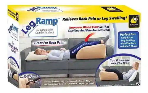 Almohada Inflable Para Elevar Piernas Y Aliviar Dolores