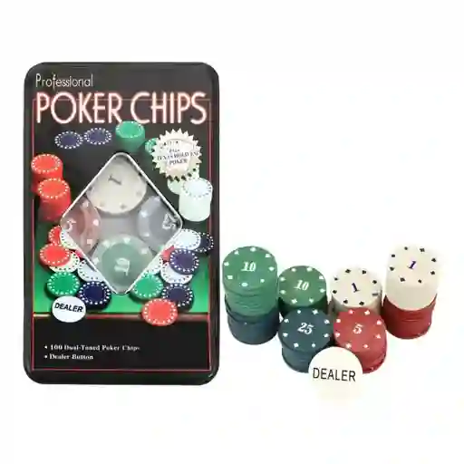 Set De Fichas Poker Casino Texas Hold X 100