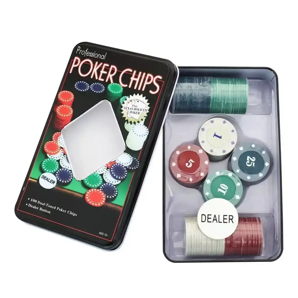 Set De Fichas Poker Casino Texas Hold X 100