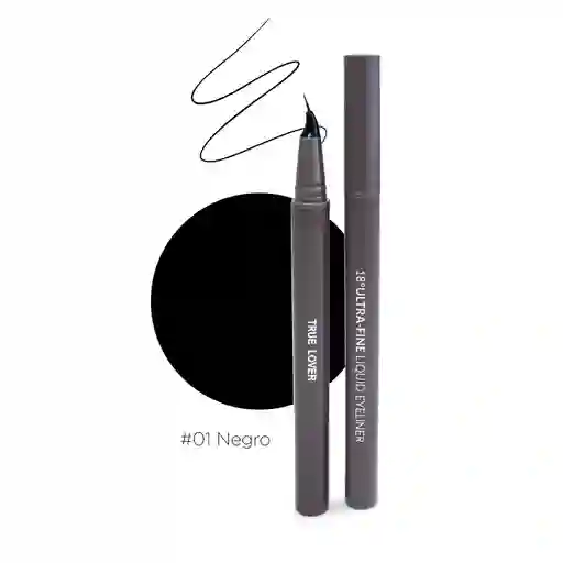Delineador Líquido Ultrafino 18° Negro - True Lover
