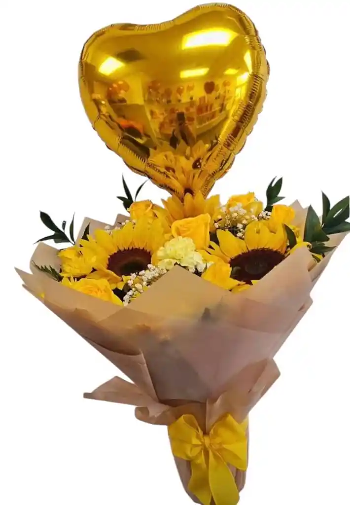 Ramo De Flores Amarillas - Arreglo Floral - Bouquet De Flores Amarillas - Regalo Para Mujer