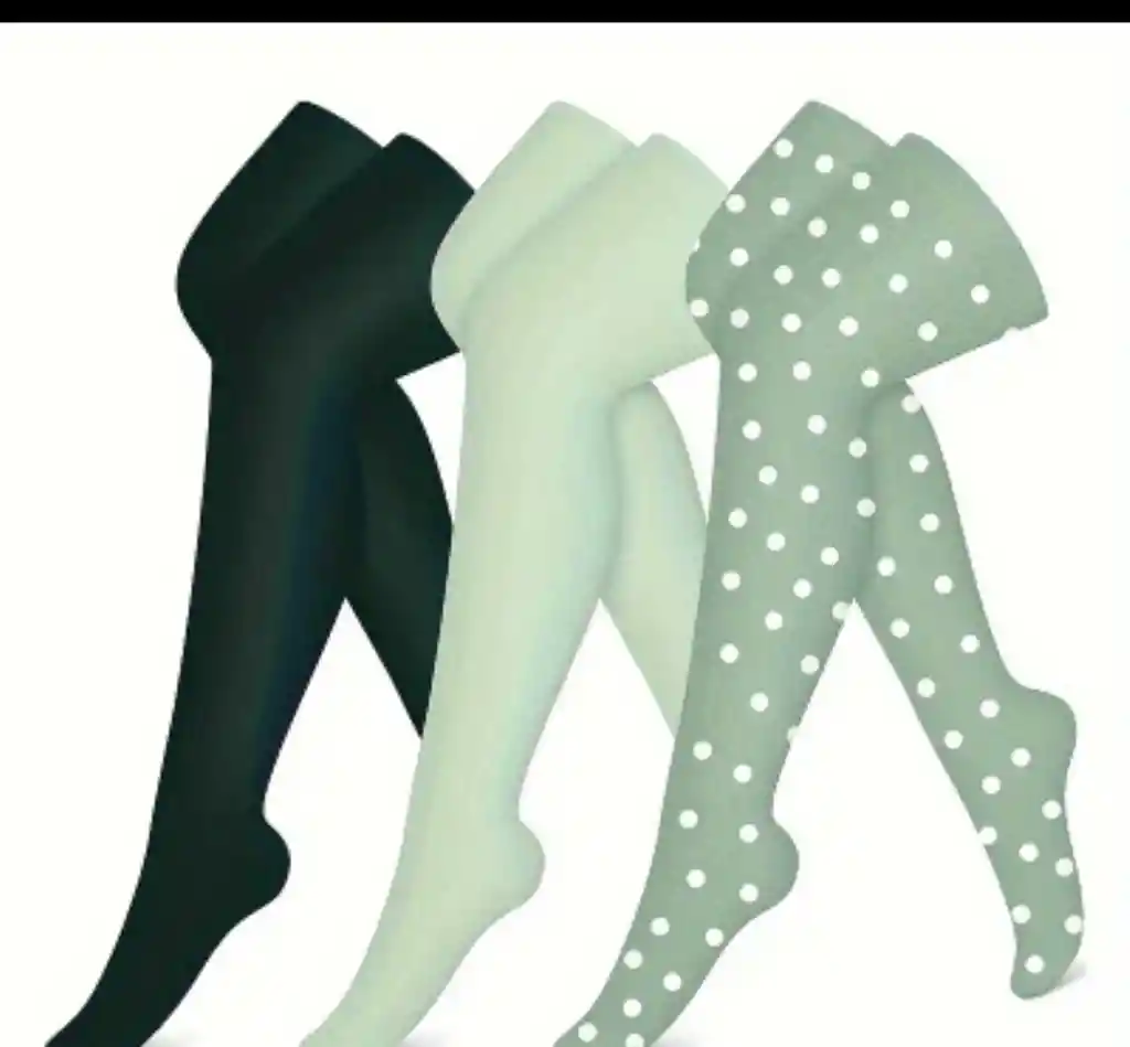 Medias Compresion Talla S/m Verde-punto