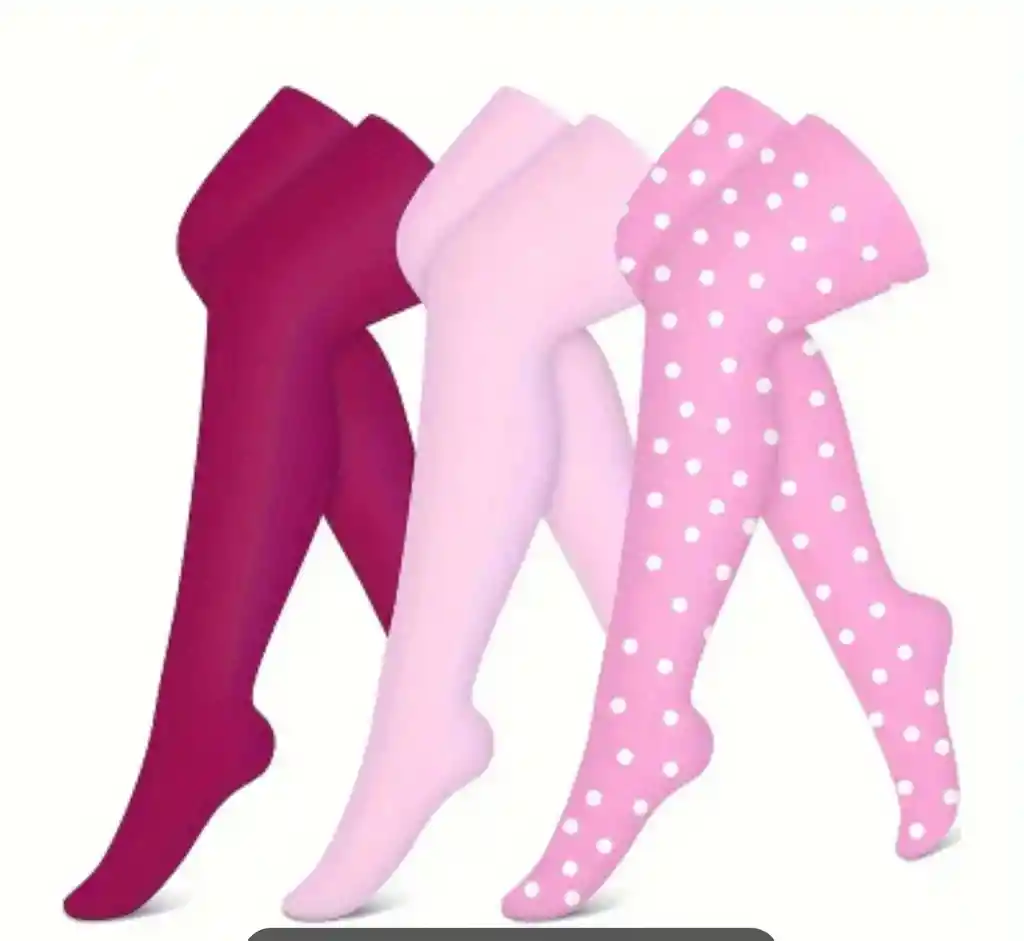 Medias De Compresion Talla S/m Rosa Palido