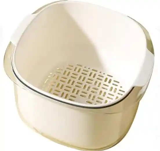 Cesta Con Escurridor Para Alimentos Tazon De Cocina Con Drenaje