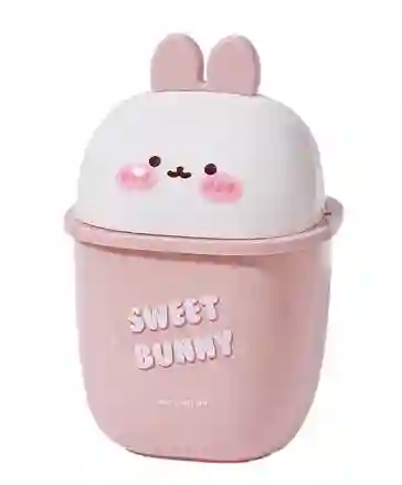 Mini Basurera De Escritorio Con Tapa Decorativo Cubo De Almacenamiento