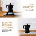 Cafetera Moka De 6 Tazas Color Negro