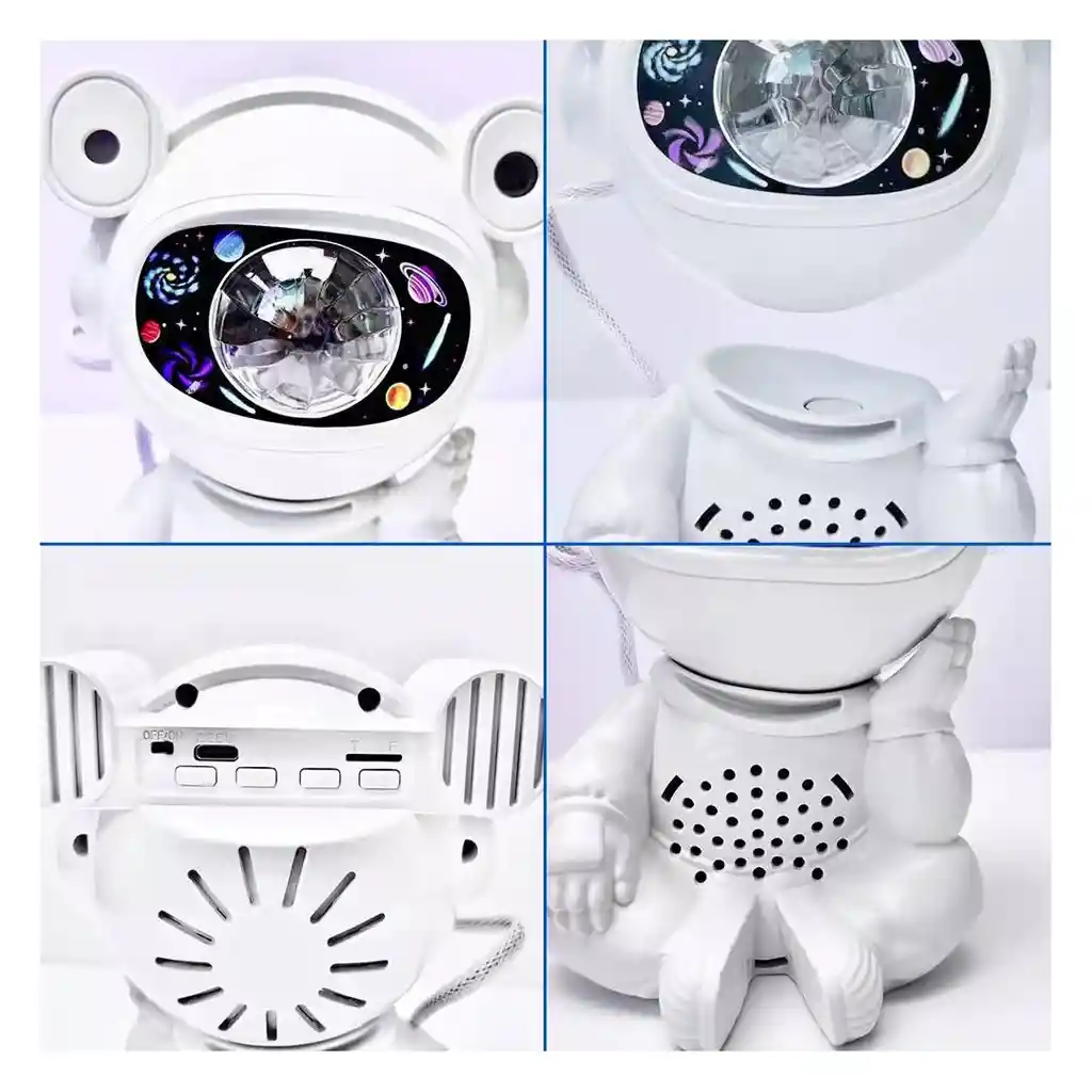 Proyector Astronauta Led - Nebulosa, Estrellas Y Música