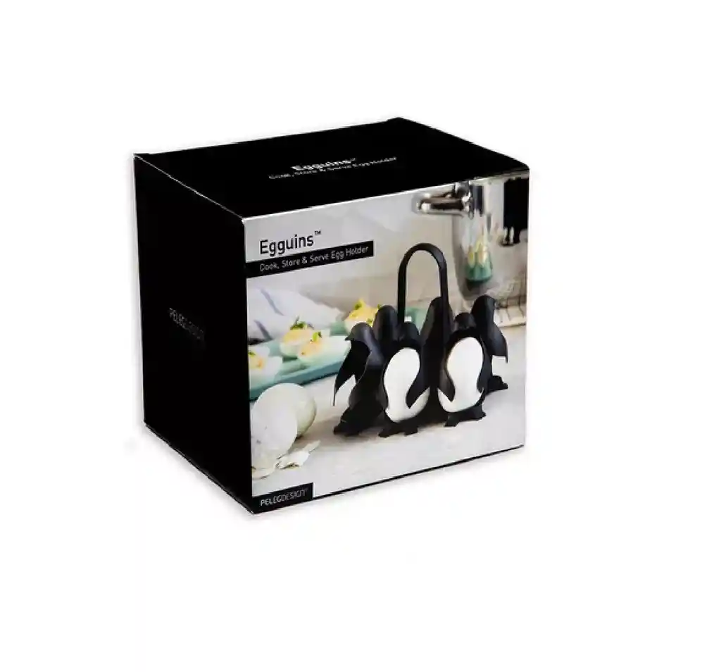 Soporte Huevos Base Hervidor Pingüinos Organizador Huevera