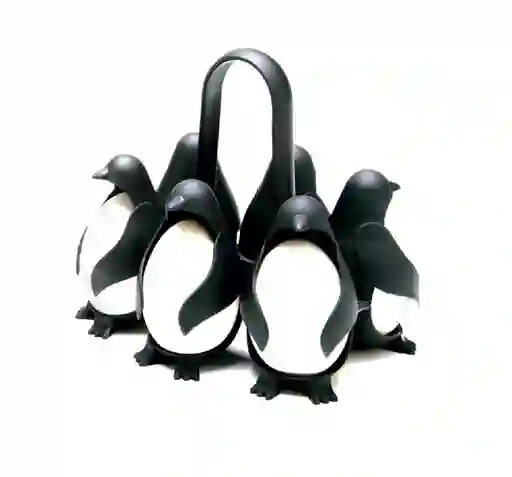 Soporte Huevos Base Hervidor Pingüinos Organizador Huevera