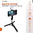 Trípode Palo Selfie Con Luz Recargable Monopie Viajero Portatil Ajustable Altura Máxima 1 M