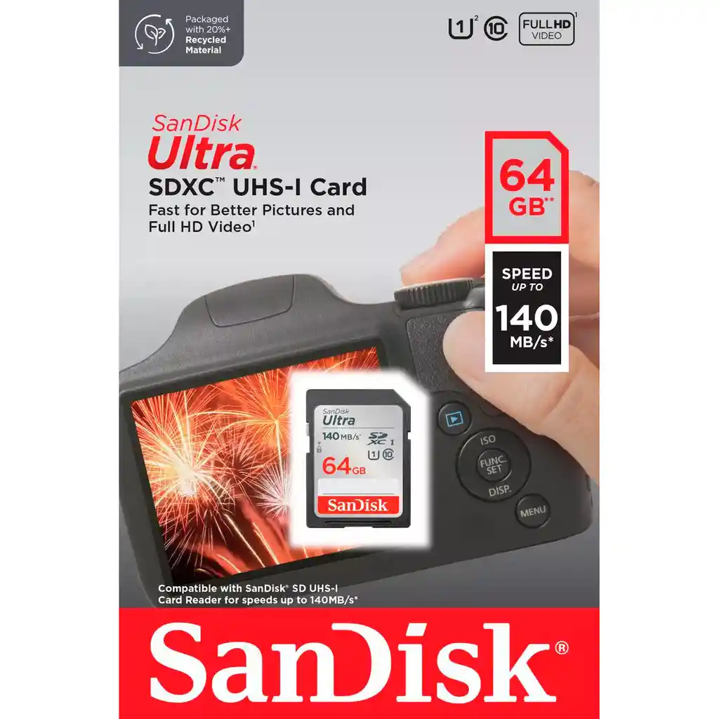 Sd Card 64gb Sandisk Ultra Full Hd 140mbs