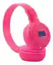 Diadema/auriculares Bluetooth N-65bt Pantalla Led, Usb, Sd Fm, Color Rosado