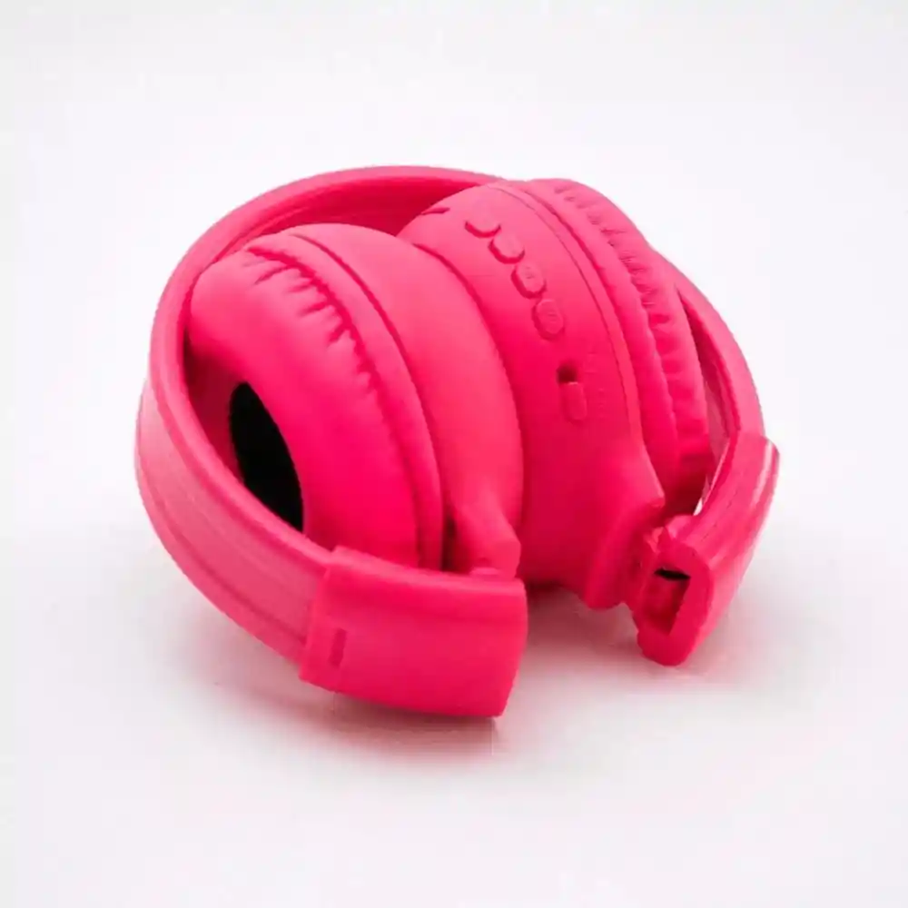 Diadema/auriculares Bluetooth N-65bt Pantalla Led, Usb, Sd Fm, Color Rosado