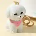 Llavero 3d Perro Blanco