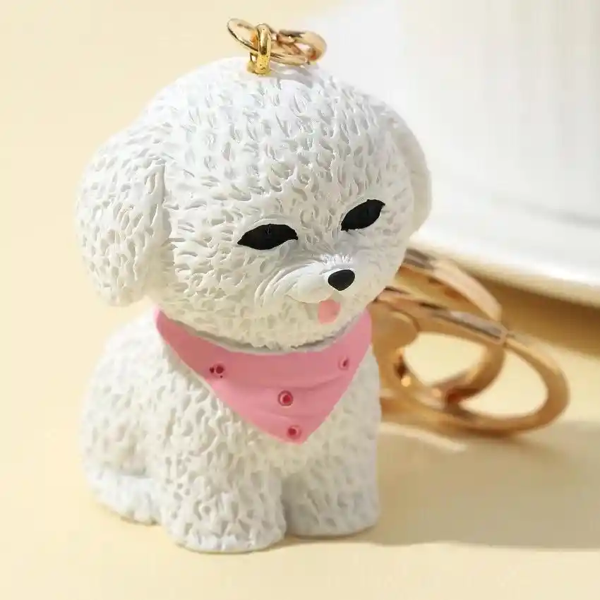 Llavero 3d Perro Blanco