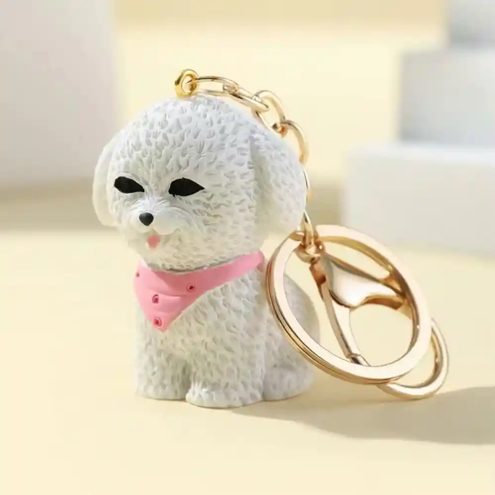 Llavero 3d Perro Blanco