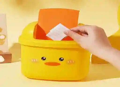 Mini Basurera De Escritorio Con Tapa Giratoria Decorativo Cubo De Almacenamiento