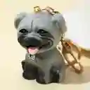 Llavero 3d Perrito Gris