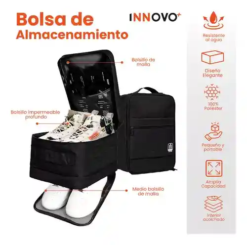 Bolso Organizador Para Maleta Viajera Negro