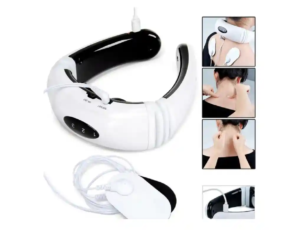 Masajeador Cuello Gimnasia Pasiva Inalambrico + 2 Electrodos