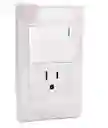 Interruptor + Toma Premium Blanca
