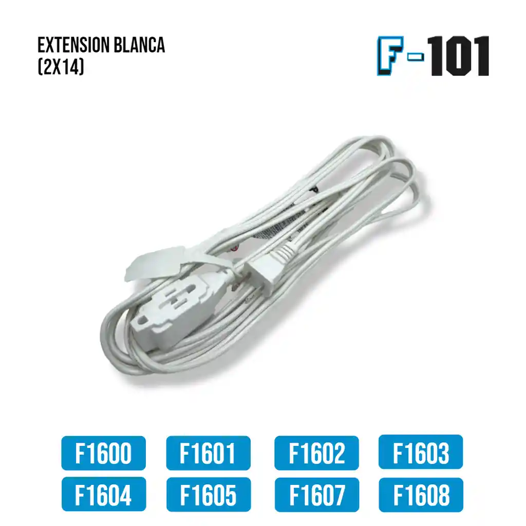 Extension Blanca 20 Ft (2x14)