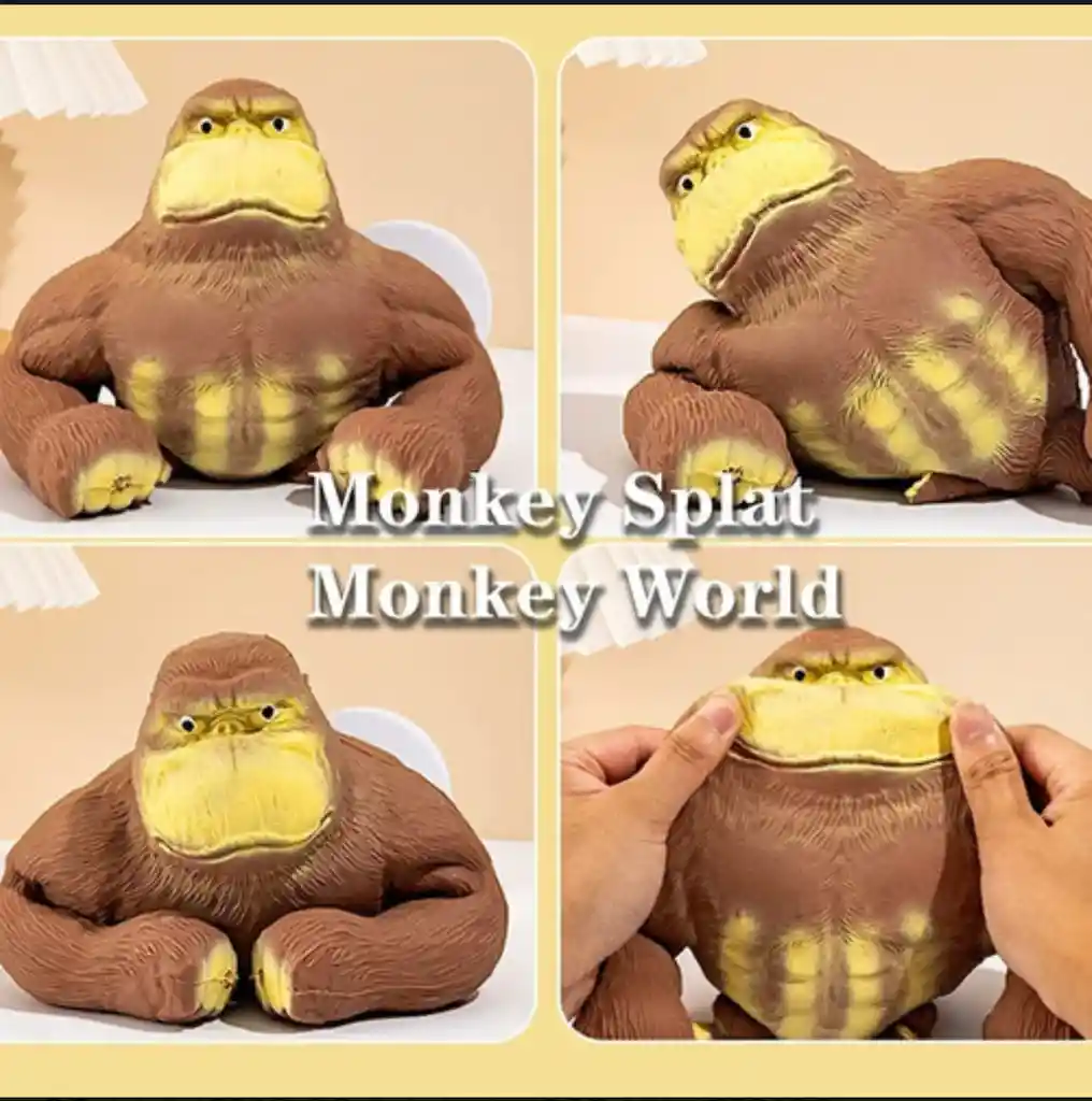 Juguete Muñeco Antiestres Gorila Elástico Indestructible