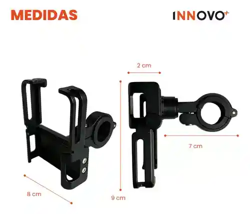 Holder Soporte Manubrio Para Moto Porta Celular Anticaída Antivibración Innovo