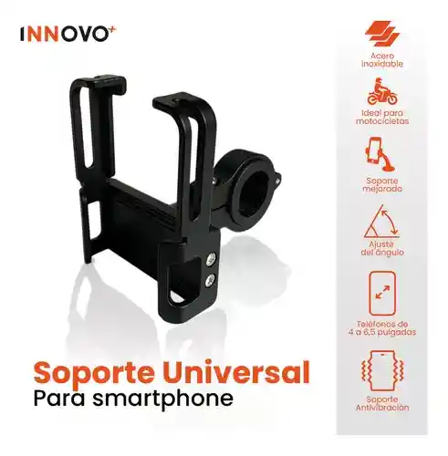 Holder Soporte Manubrio Para Moto Porta Celular Anticaída Antivibración Innovo