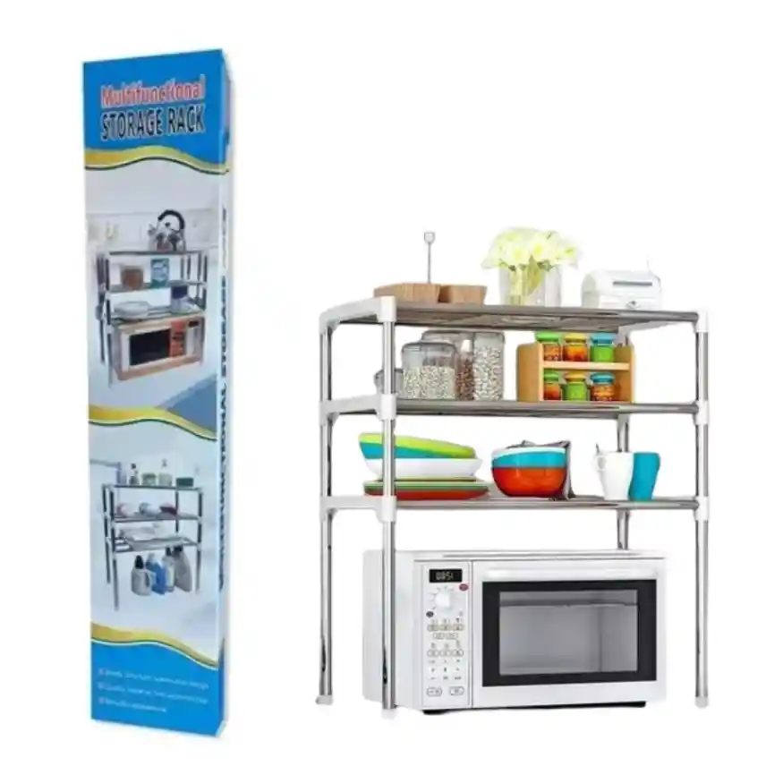 Organizador Microondas Estante Metálico De Cocina Multiusos