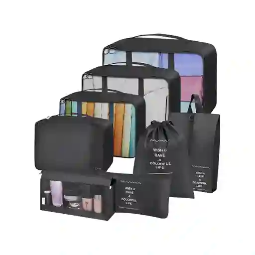 Kit Organizadores De Maleta Bolsas De Viaje X10 Piezas